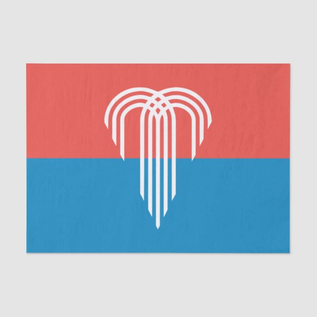 Papier Mousseline Papier de tissu patriotique avec drapeau de Kansas (Recto)