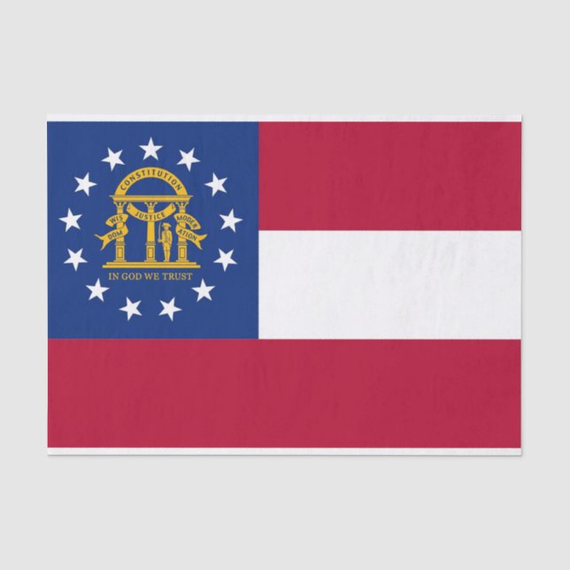 Papier Mousseline Papier de tissu patriotique avec drapeau de la Géo (Recto)