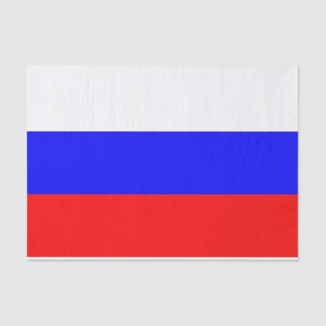 Papier Mousseline Papier de tissu patriotique avec drapeau de la Rus (Recto)