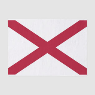 Papier Mousseline Papier de tissu patriotique avec drapeau de l'Alab