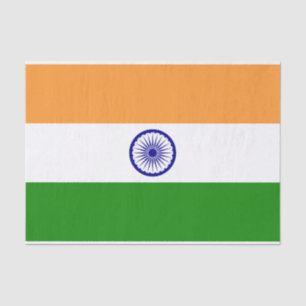 Papier Mousseline Papier de tissu patriotique avec drapeau de l'Inde