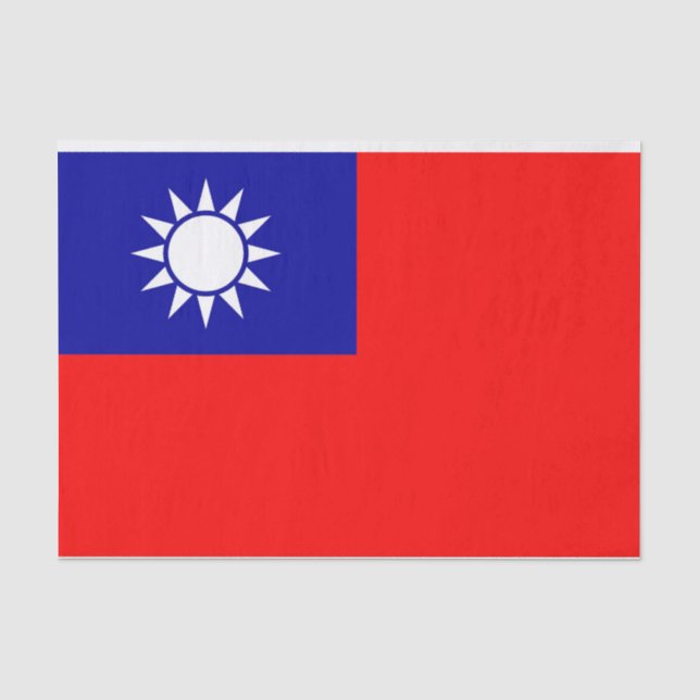 Papier Mousseline Papier de tissu patriotique avec drapeau de Taiwan (Recto)