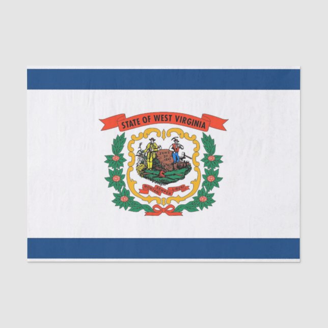 Papier Mousseline Papier de tissu patriotique avec drapeau de Virgin (Recto)