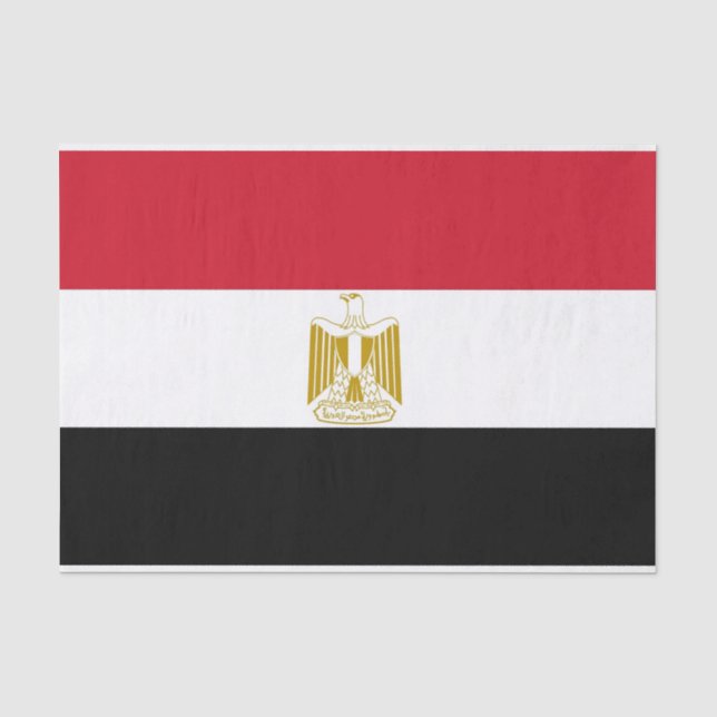 Papier Mousseline Papier de tissu patriotique avec drapeau d'Egypte (Recto)