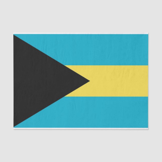 Papier Mousseline Papier de tissu patriotique avec drapeau des Baham (Recto)
