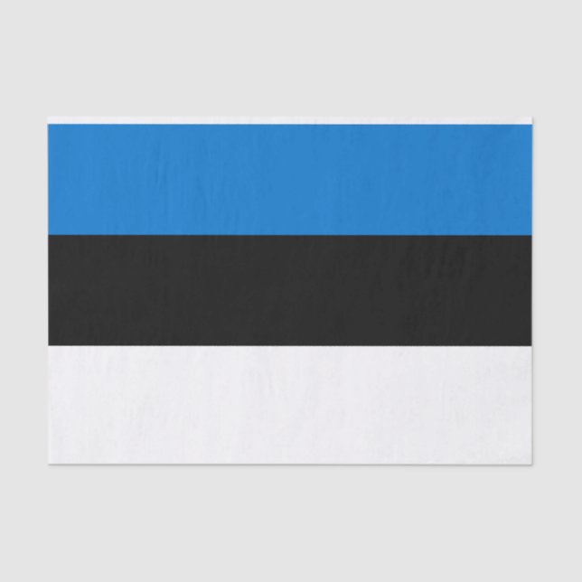 Papier Mousseline Papier de tissu patriotique avec drapeau d'Estonie (Recto)