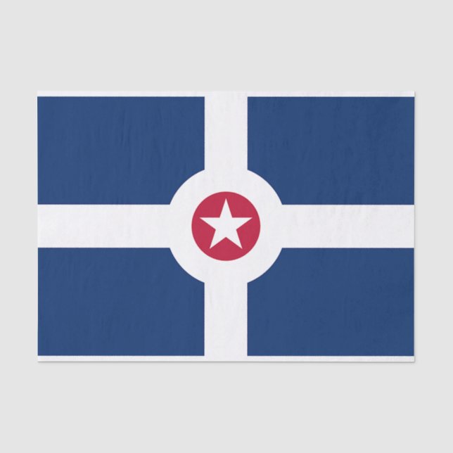 Papier Mousseline Papier de tissu patriotique avec drapeau d'Indiana (Recto)
