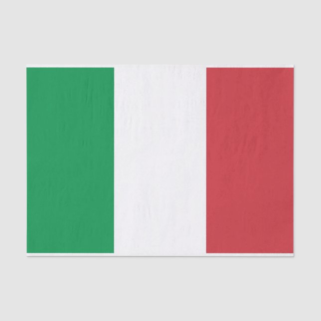 Papier Mousseline Papier de tissu patriotique avec drapeau d'Italie (Recto)