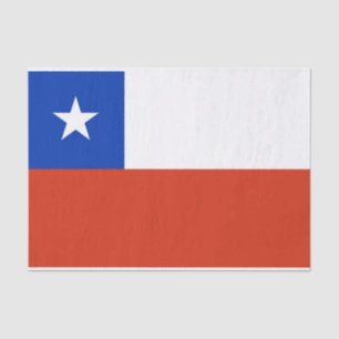 Papier Mousseline Papier de tissu patriotique avec drapeau du Chili