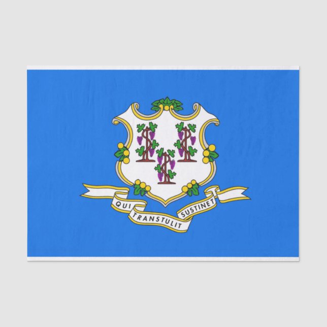 Papier Mousseline Papier de tissu patriotique avec drapeau du Connec (Recto)