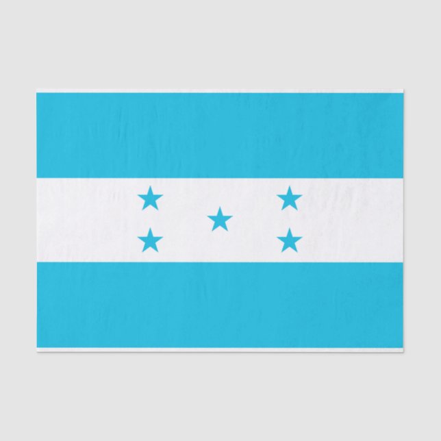 Papier Mousseline Papier de tissu patriotique avec drapeau du Hondur (Recto)