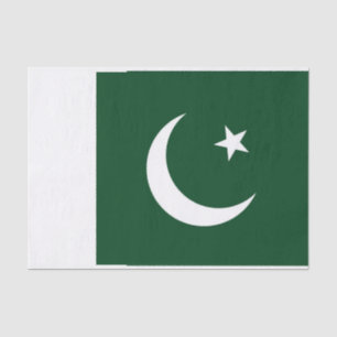 Papier Mousseline Papier de tissu patriotique avec drapeau du Pakist