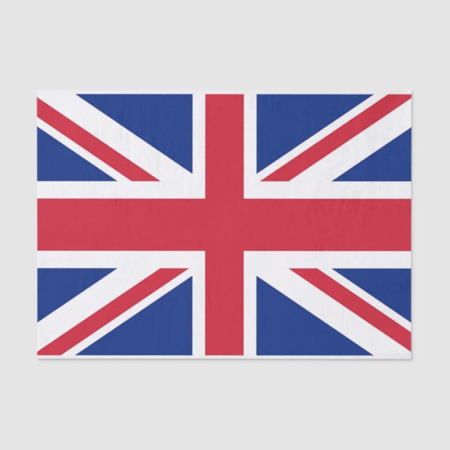 Papier Mousseline Papier de tissu patriotique avec drapeau du Royaum (Recto)