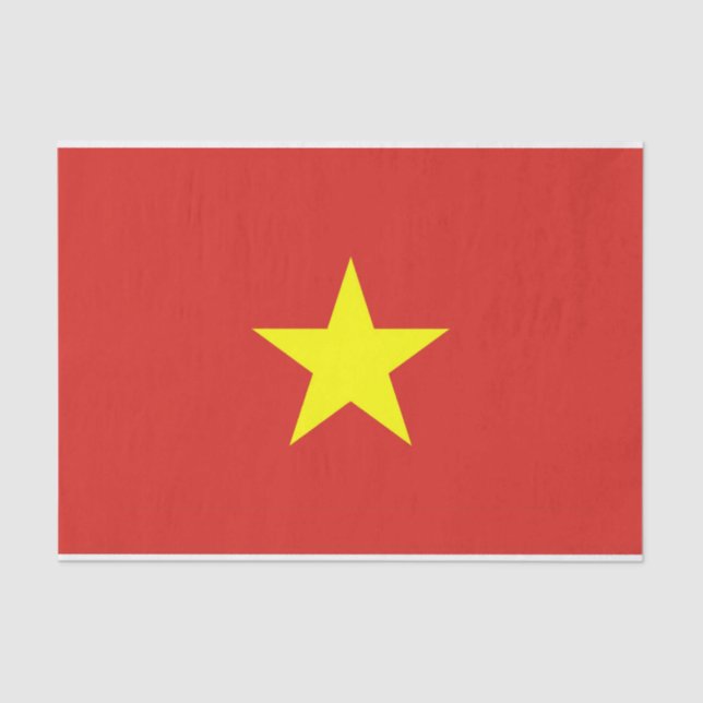 Papier Mousseline Papier de tissu patriotique avec drapeau du Vietna (Recto)