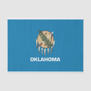 Papier Mousseline Papier de tissu patriotique avec drapeau Oklahoma,