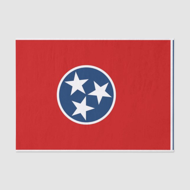Papier Mousseline Papier de tissu patriotique avec drapeau Tennessee (Recto)