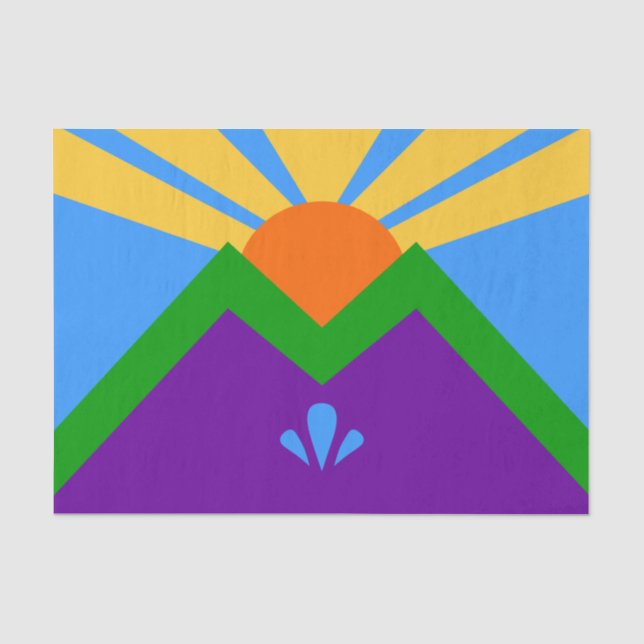 Papier Mousseline Papier de tissu patriotique, drapeau de Manitou Sp (Recto)