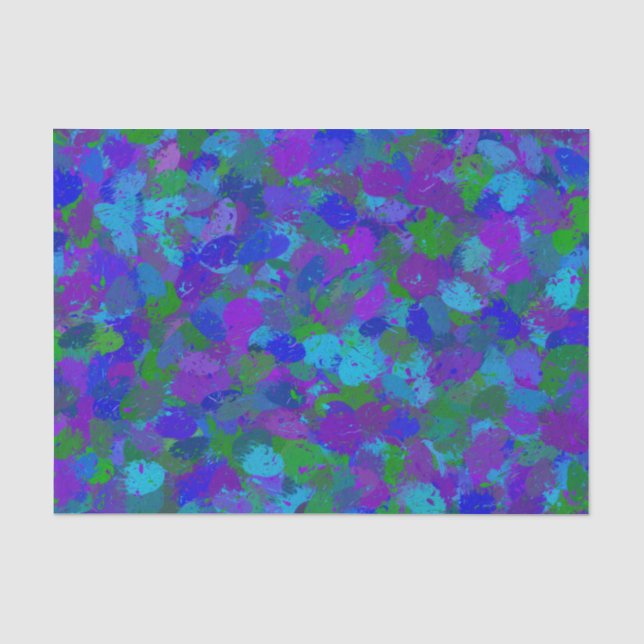Papier Mousseline Papier de tissu Peacock Colors (Recto)