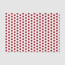 Papier de tissu Red Polka Dot