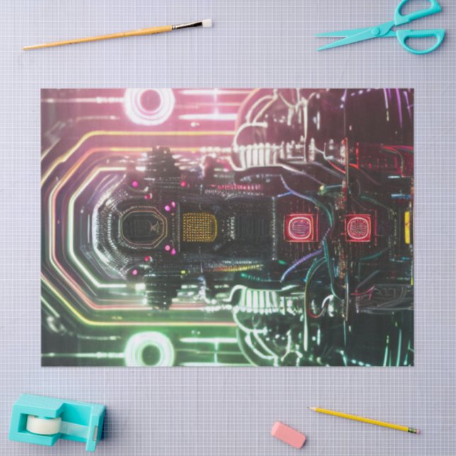 Papier Mousseline Papier de tissu Robot 1 (Artisanat)