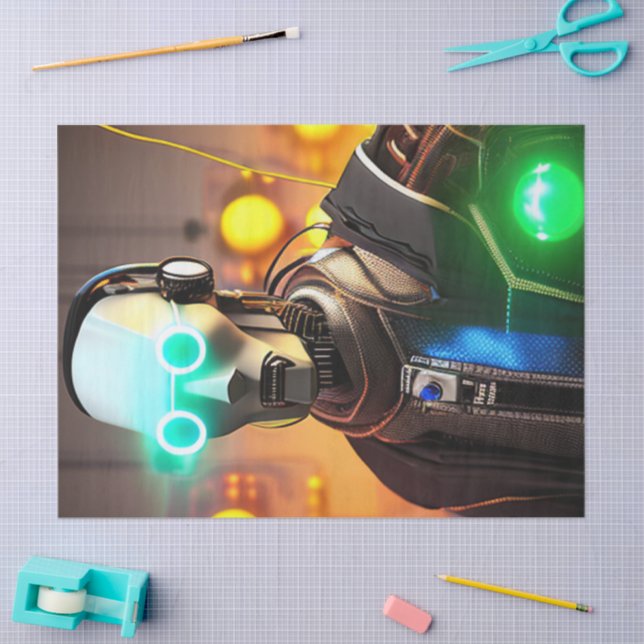 Papier Mousseline Papier de tissu Robot 2 (Artisanat)