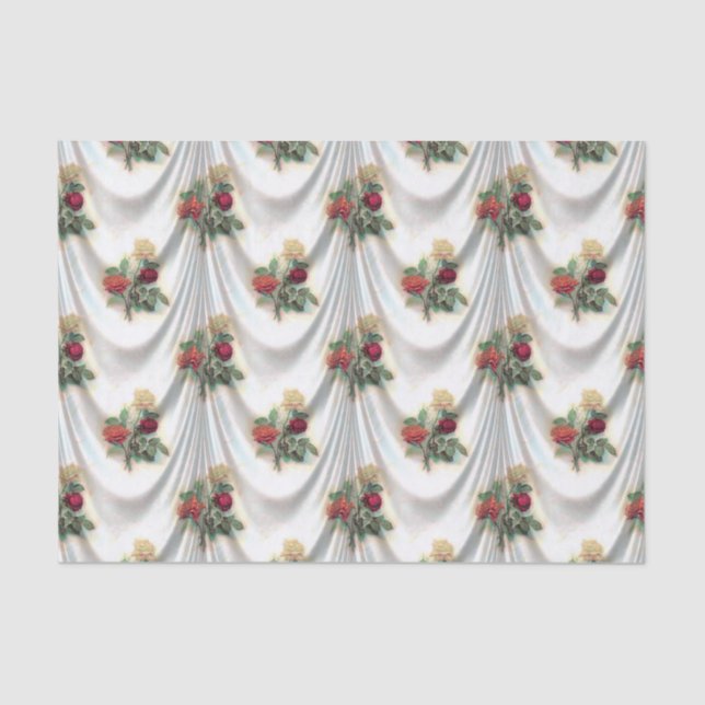 Papier Mousseline Papier de tissu satiné rose (Recto)