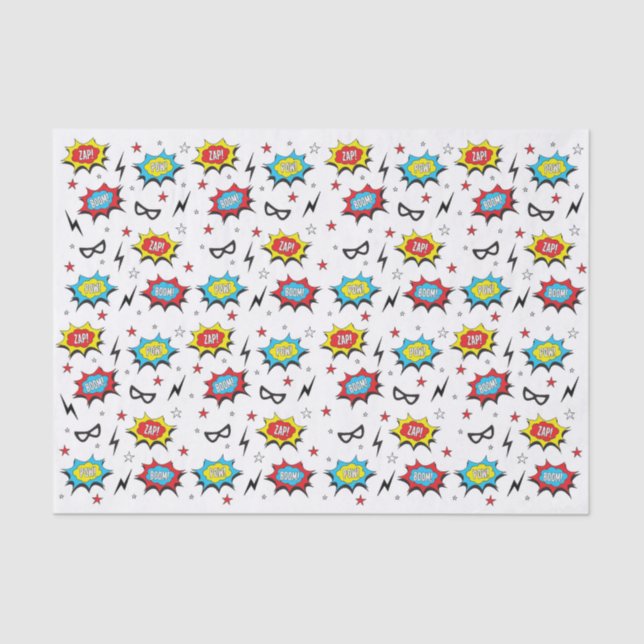 Papier Mousseline Papier de tissu Superhero (Recto)