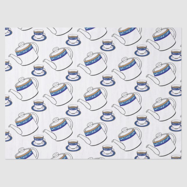 Papier Mousseline papier de tissu temps thé (Recto)