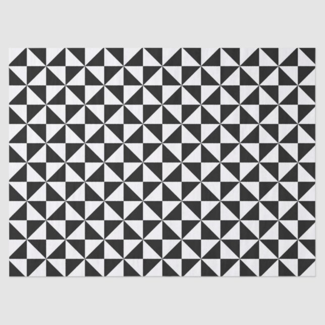Papier Mousseline papier de tissu triangulaire géométrique (Recto)