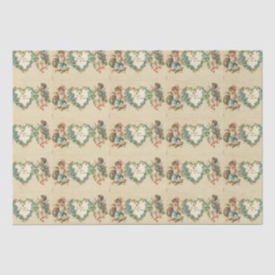 Papier Mousseline Papier de tissu vintage Valentine Angel