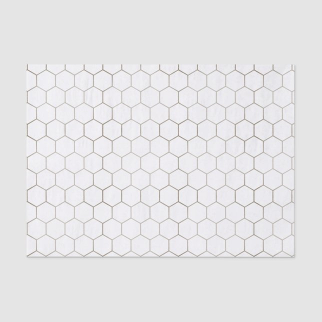 Papier Mousseline Papier de tissus à motifs de nid d'abeille sur bla (Recto)