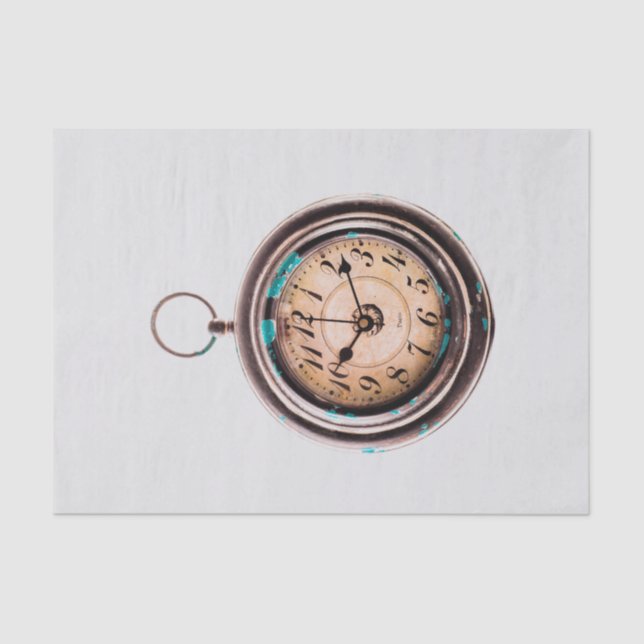 Papier Mousseline Papier de tissus avec l'image de vieille montre de (Recto)