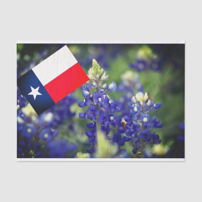 Papier Mousseline Papier de tissus Bluebonnet du Texas (Recto)