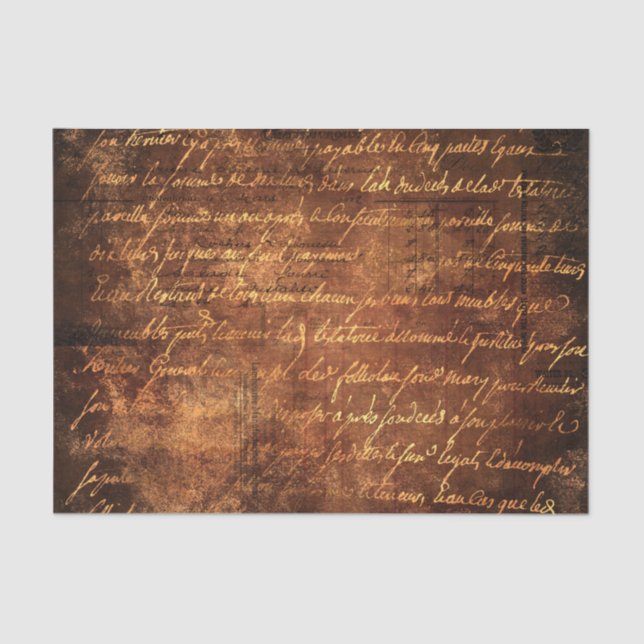 Papier Mousseline Papier de tissus Brown doré Vintage luxueux (Recto)