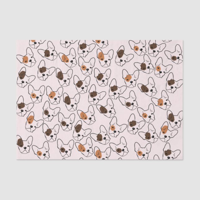 Papier Mousseline Papier de tissus Buldog en France (Recto)