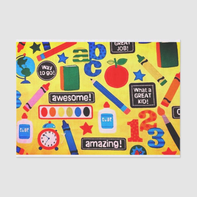 Papier Mousseline Papier de tissus cadeau de l'enseignant (Recto)