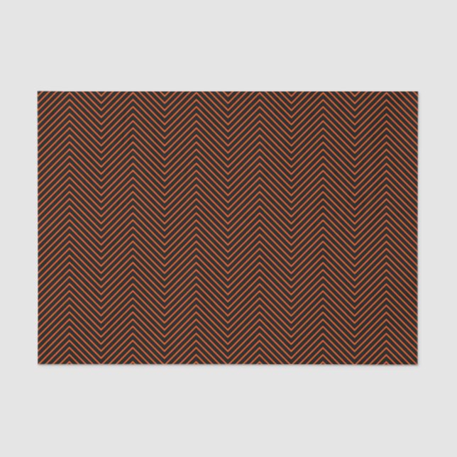 Papier Mousseline Papier de tissus Chevron Line - Orange brillant su (Recto)