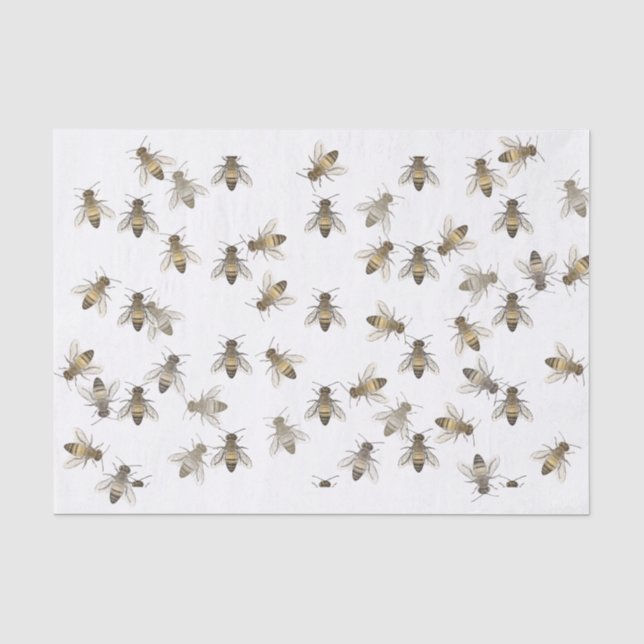 Papier Mousseline Papier de tissus d'abeille de miel ivoire (Recto)