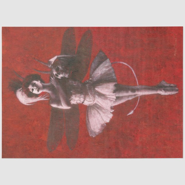 Papier Mousseline Papier de tissus Dancing Devilie Pixie (Recto)