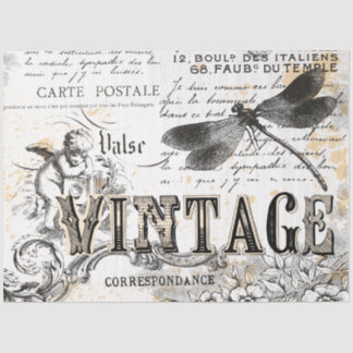 Papier Mousseline Papier de tissus de découpage - libellule