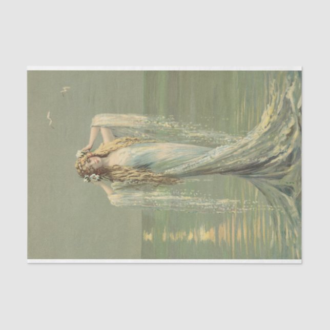 Papier Mousseline Papier de tissus de découpage Vintage sirène Nymph (Recto)