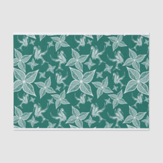 Papier Mousseline Papier de tissus de feuilles (émeraude)