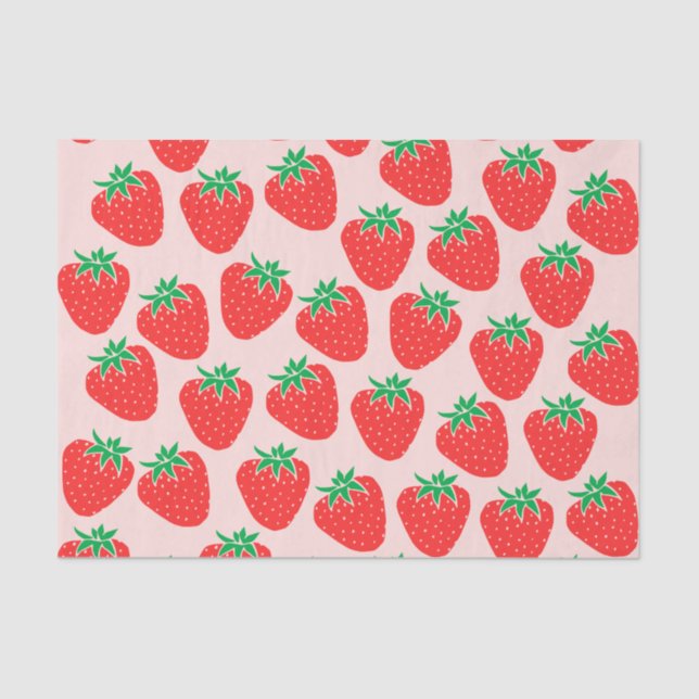 Papier Mousseline Papier de tissus de fraises cuites (Recto)