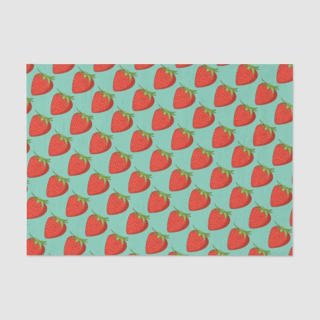 Papier Mousseline Papier de tissus de fraises d'été (Recto)