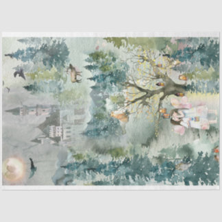 Papier Mousseline Papier de tissus Dreamy Woodland Nursery