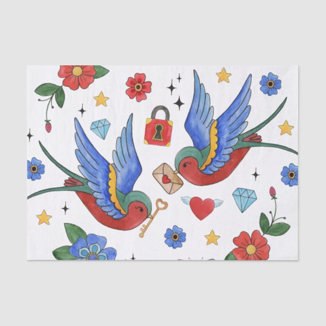 Papier Mousseline Papier de tissus enveloppant le longe traditionnel (Recto)