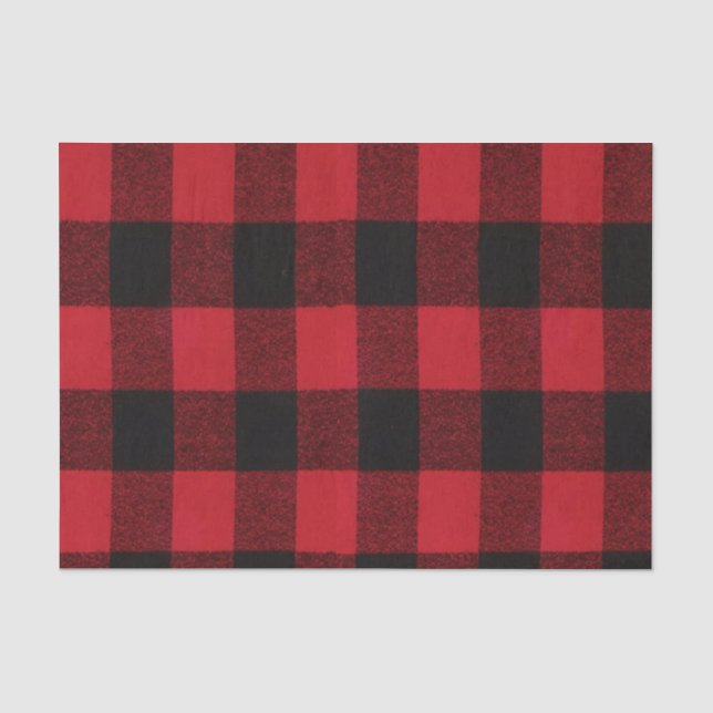 Papier Mousseline Papier de tissus enveloppant noir de buffle rouge (Recto)