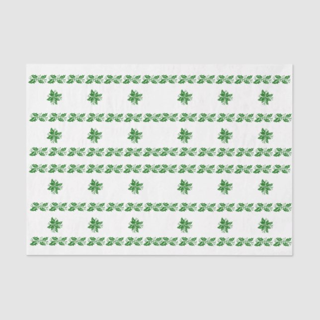 Papier Mousseline Papier de tissus - Feuilles creux dans les rangées (Recto)