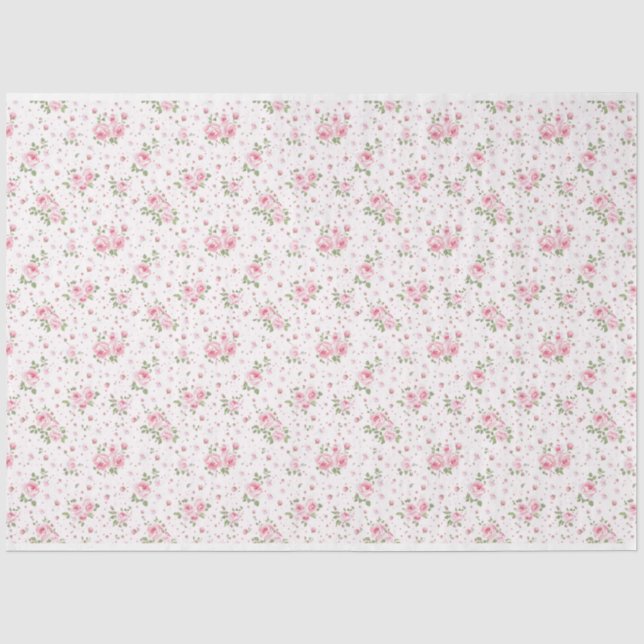 Papier Mousseline Papier de tissus floraux (Recto)