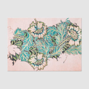 Papier Mousseline Papier de tissus FLORAUX William Morris PINK